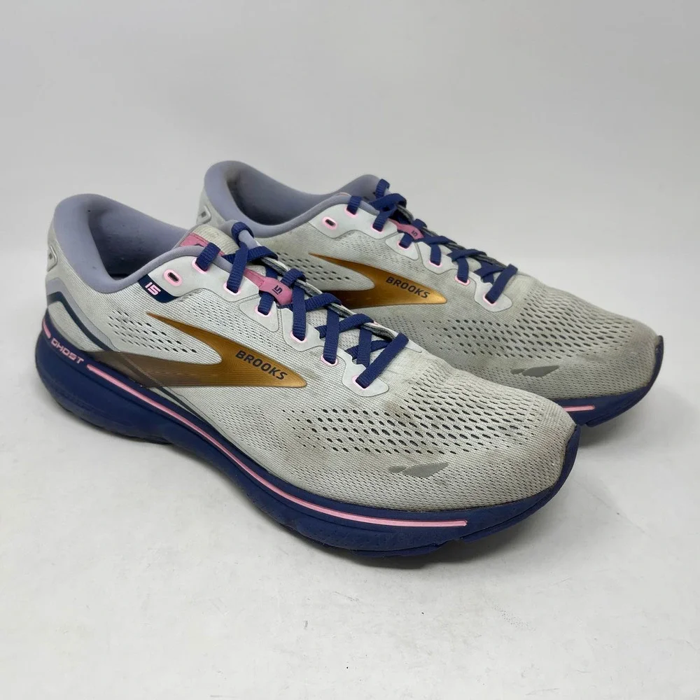 Brooks Ghost 15 Run Shoes Mens Sz 13 Gray Gold 6,4,8:I.5.4 0